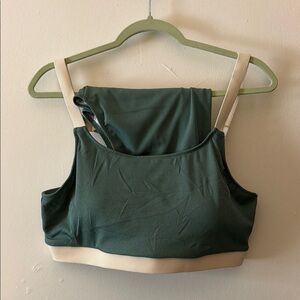 Green Ribbed Bikini Set - New